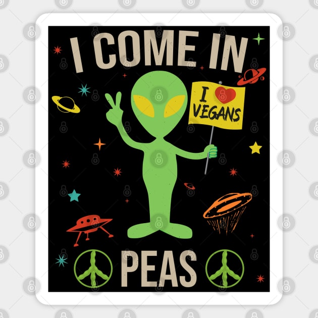 I Come in Peas Magnet by MZeeDesigns